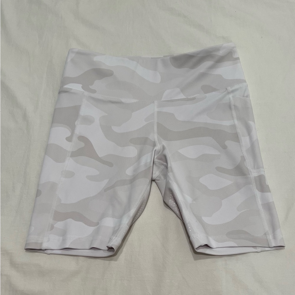 Lilybod White Camo Bike Shorts